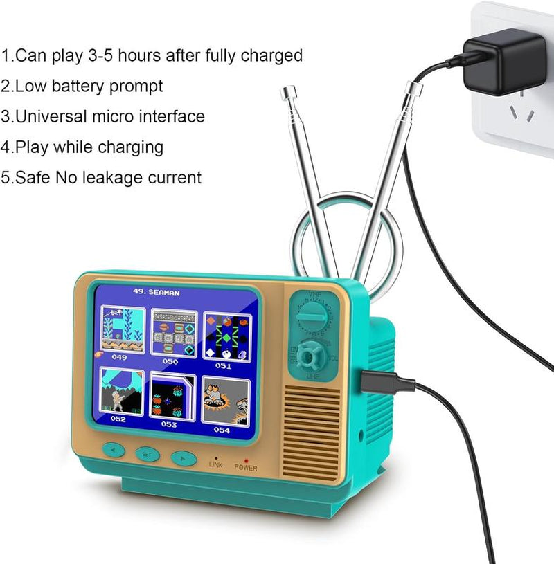 Retro Video Games Console GV300S Mini TV Style 308 Video Games Player with Handheld Gamepad