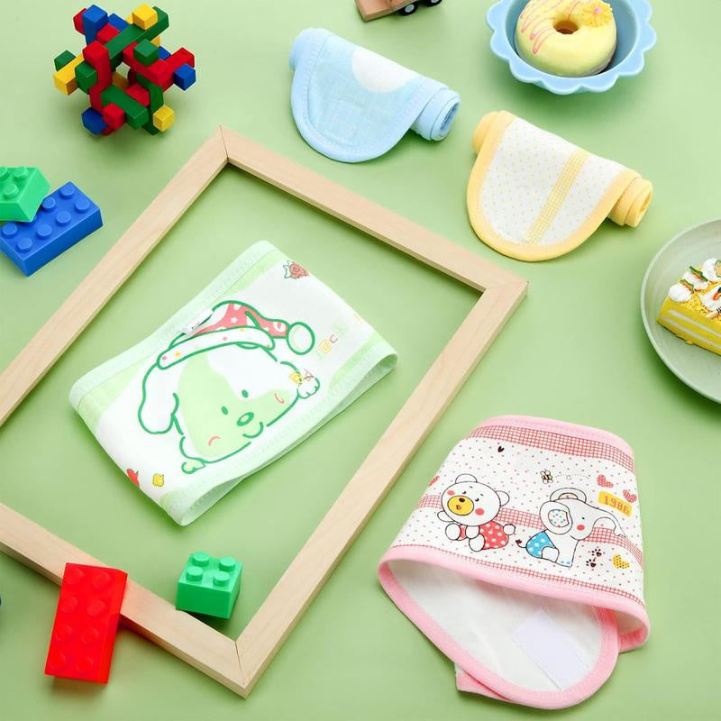 8 Pack Baby Belly Button Bands – Soft Cotton Umbilical Cord Belly Wraps with Cute Cartoon Patterns, Breathable Unisex Infant Belly Bands for Newborns 0–12 Months