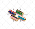 Gold Star Colorful Enamel Hexagon Tube spacer, Y526