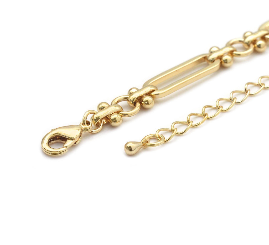 Paperclip Ball chain necklace, sku#EF239