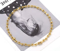 U Shape Chain Necklace with/without CZ Link focal, Sku#EF183