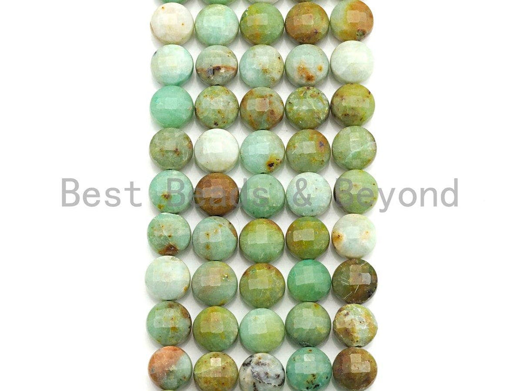 Double Sided Turtle Shell Cut Natural Turquoise Coin Shape beads, 6mm/8mm/10mm Natural Turquoise Beads, 16" Full strand, Sku#UA15