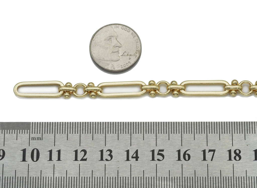 High Quality Long paperclip with dots bar connector Chain By