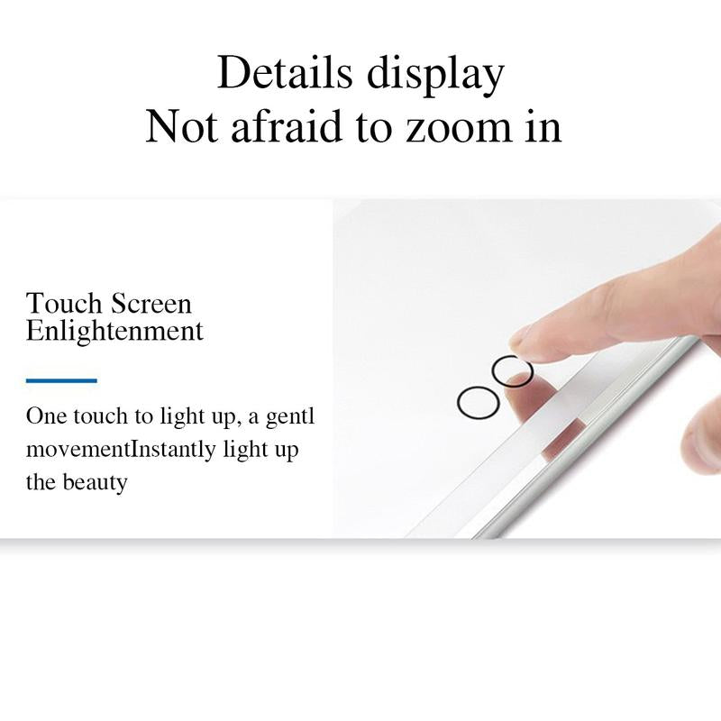LED Touch Screen Car Sun Visor Makeup Mirror - Adjustable Brightness, Rechargeable HD Vanity Mirror for Stylish Car Accessories