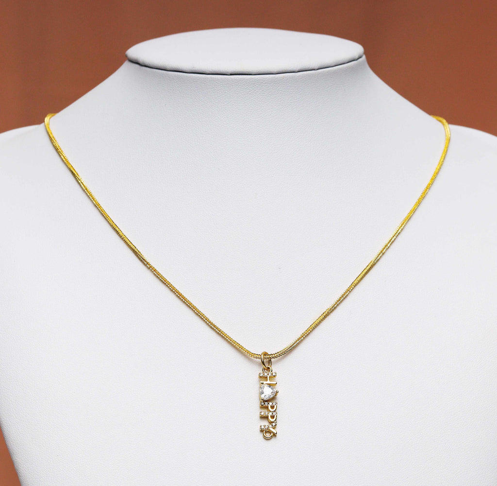 Dainty Gold Mesh Chain Necklace, sku#ZX71