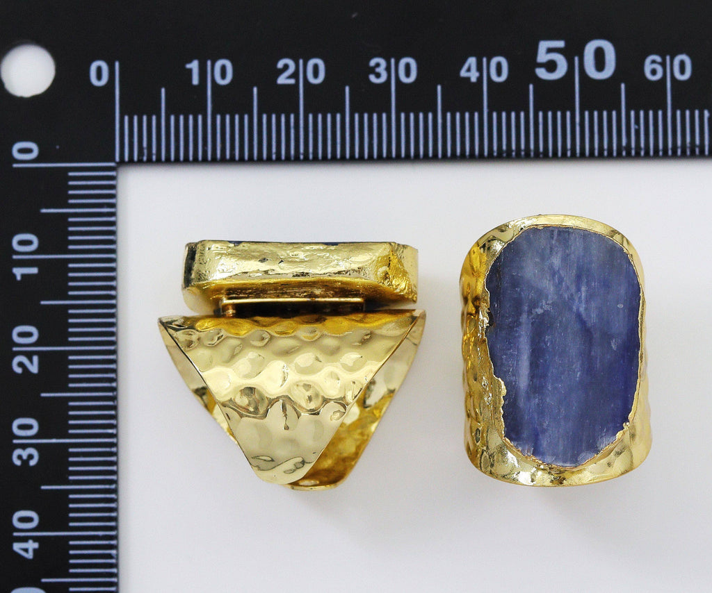 Gold Kyanite Adjustable Ring, Sku#YT30