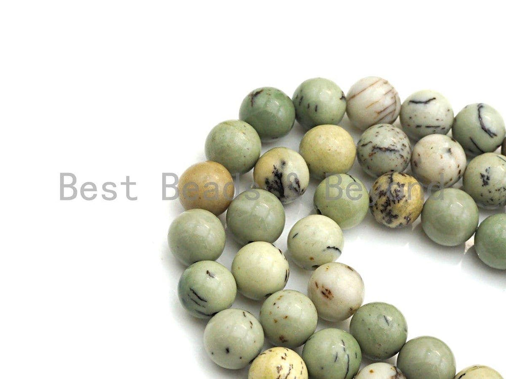 Natural Pine Jasper, Round Smooth 6mm/8mm/10mm/12mm, 15.5" Full Strand, sku#U630c