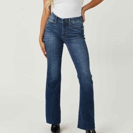 Jean délavé coupe slim taille haute – La coupe parfaite pour une cow-girl