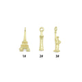 Eiffel Tower, Leaning Tower Of Pisa, Statue of Liberty Charm Pendant,Sku#LD751