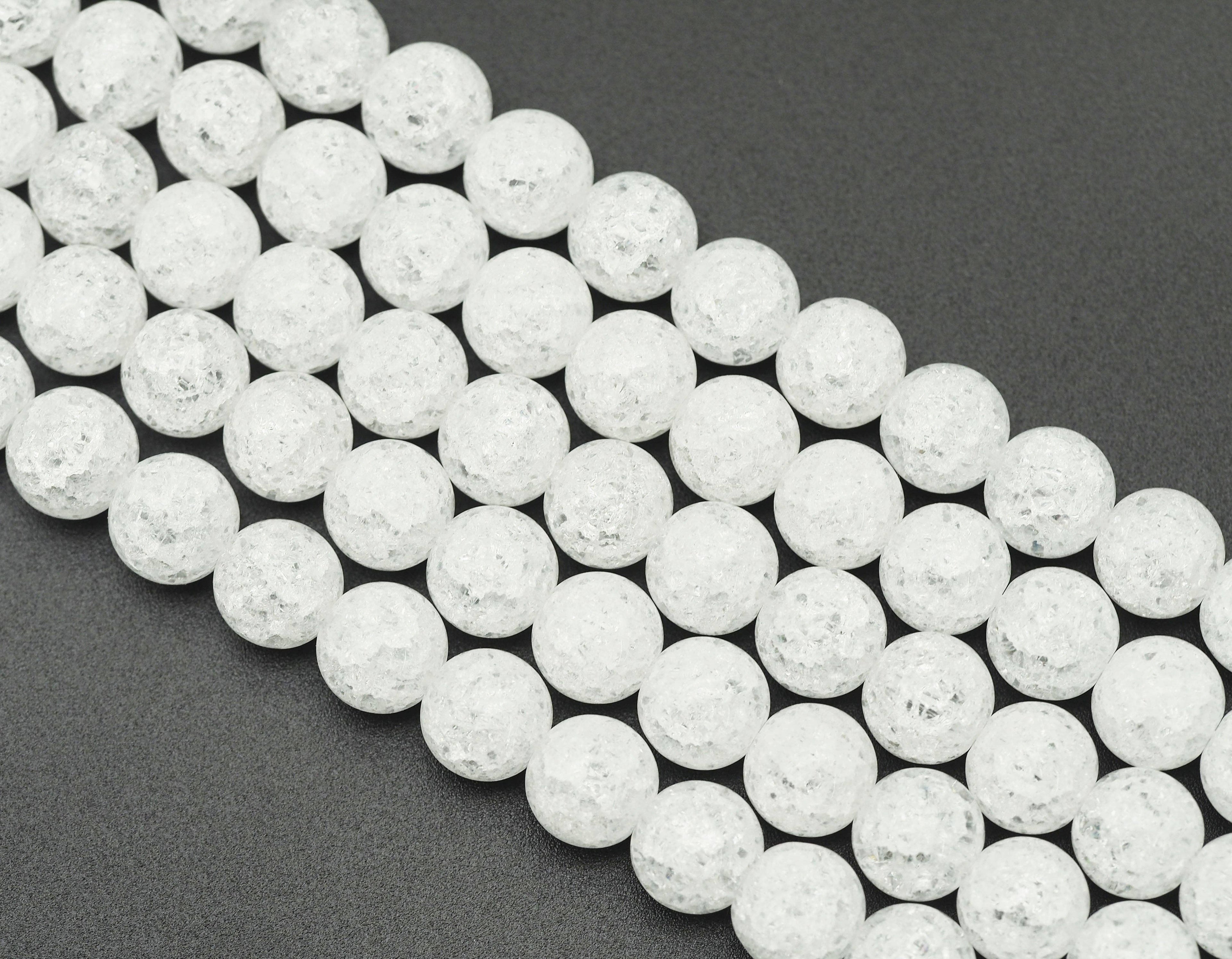 Crack Quartz Round Smooth Beads, Sku#U1301