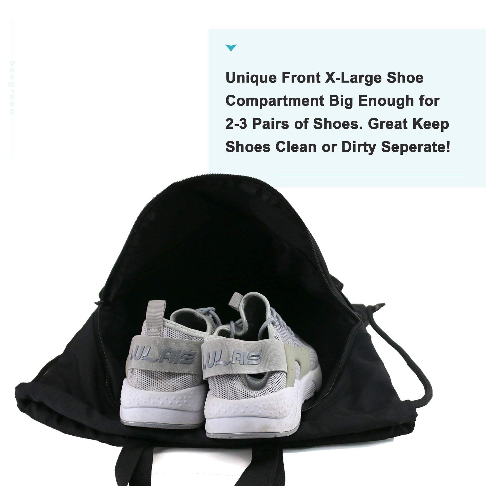 Basketball Football Drawstring Backpack Belt Shoe Compartment