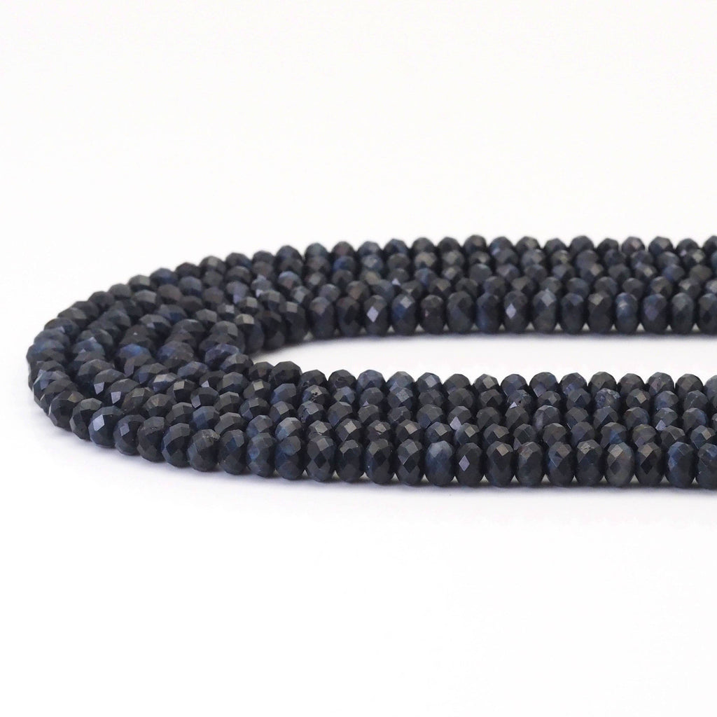 4x6mm Blue Tiger Eye Faceted Rondelle Beads, Sku#U1658