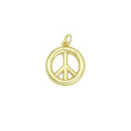 Gold Peace Sign Charm Pendant, Sku#L729