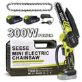 SEESE Brushless Mini Chainsaw - Portable Electric Cordless Saw for Wood Cutting, Batteries (2000Mah) ,Pruning, Gardening, Camping - Suitable for Seniors, Women Perfect Christmas & New Year Gift Idea