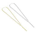 Rectangle CZ Gold Silver Y Shape Chain Necklace, Sku#A350