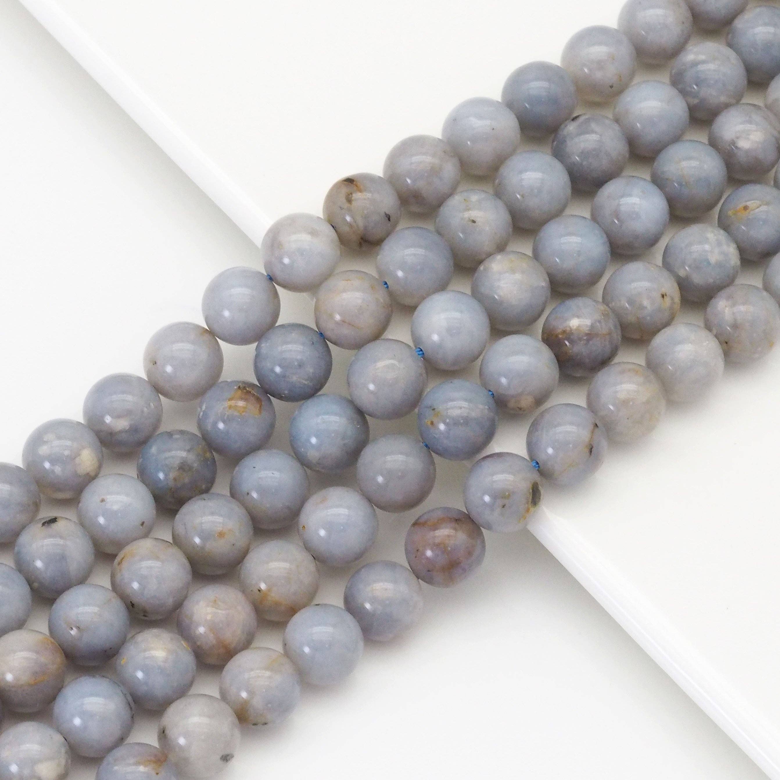 Genuine Blue Opal Round Smooth, 6mm/8mm/10mm, Sku#U1636