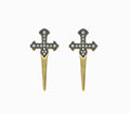 CZ Cross Sword Charm, Sku#Z1443