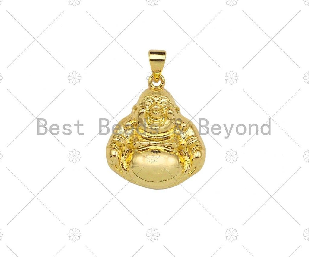 18K Dainty Gold Buddha Shape Pendant/Charm,Gold Religion Charm, Necklace Bracelet Charm Pendant,19x22mm,Sku#LK298