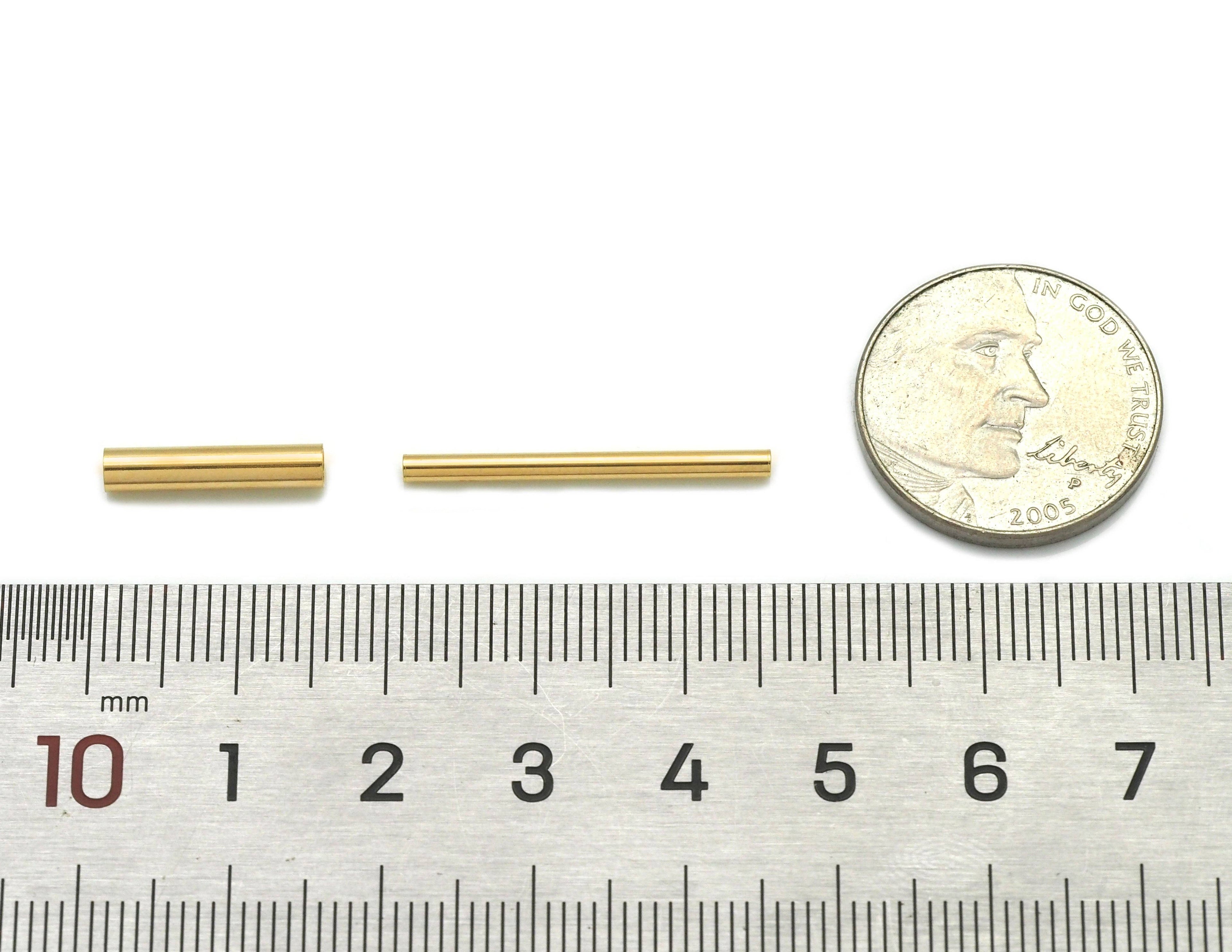 18k Gold Tube Spacer Beads, Sku#ZX123