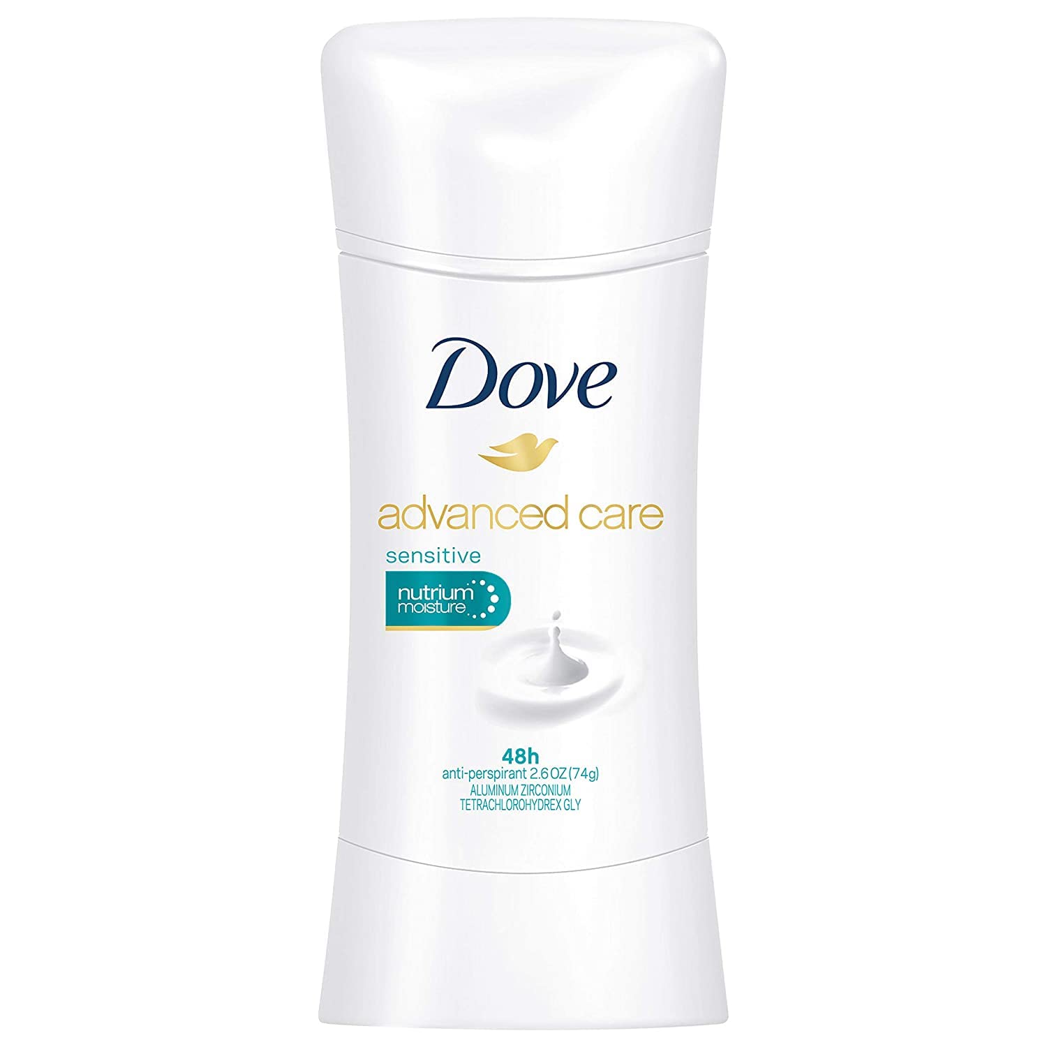Dove Déodorant Antisudorifique Soin Avancé Peaux Sensibles 74 g