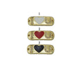 CZ Enamel I Love You  Heart Charm, Sku#LD222