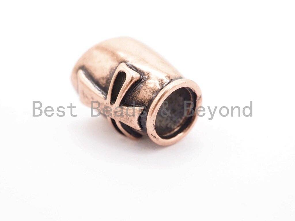 Antique Silver/Gold/Copper Spartan Helmet Bead, For Paracord Survival Bracelet Keychains Making, Men's Bracelet DIY, 12x17x13mm, sku#Y124