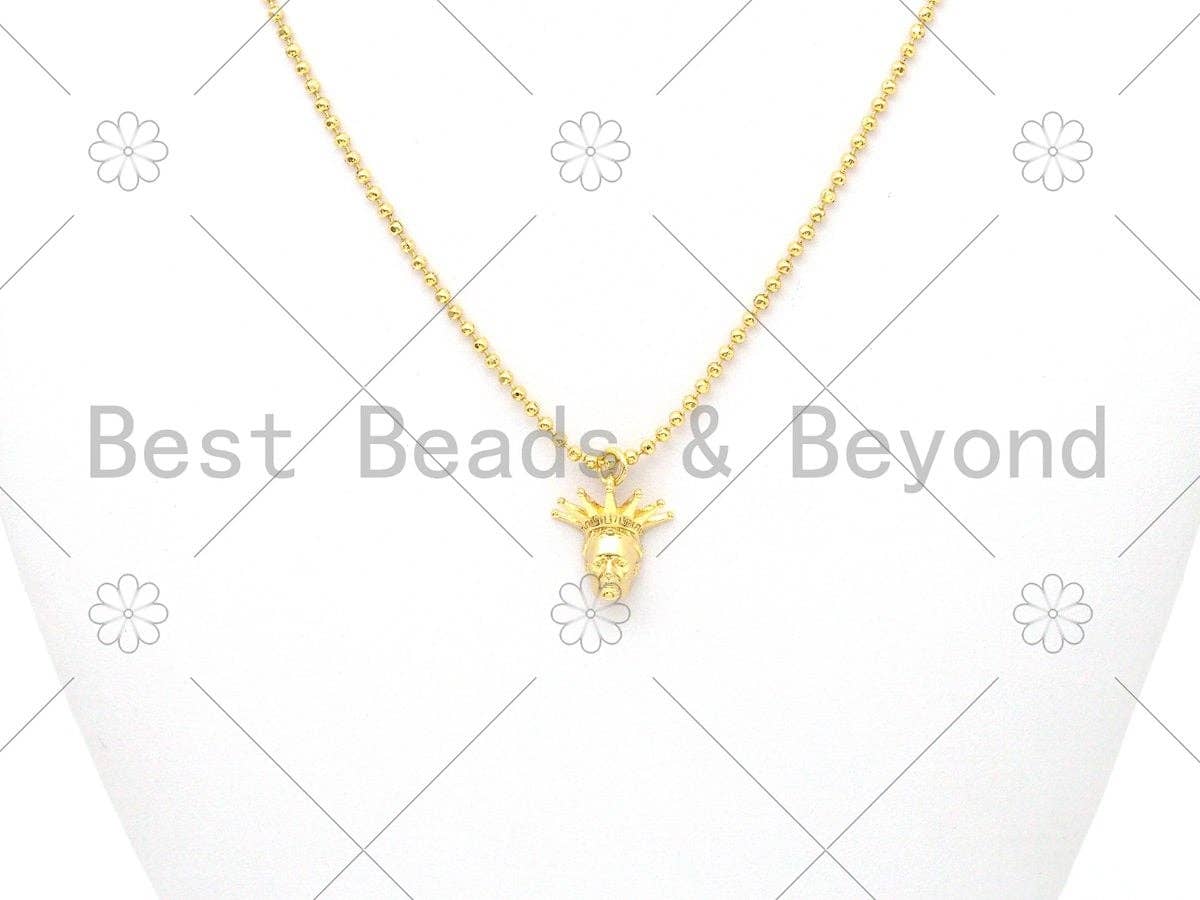 Liberty Statue Shape Pendant/Charm, 18K Gold Filled Liberty Statue Charm, Necklace Bracelet Charm Pendant,16x17mm,Sku#L576