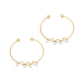 White Pearl Gold Adjustable Bracelet, Sku#B358
