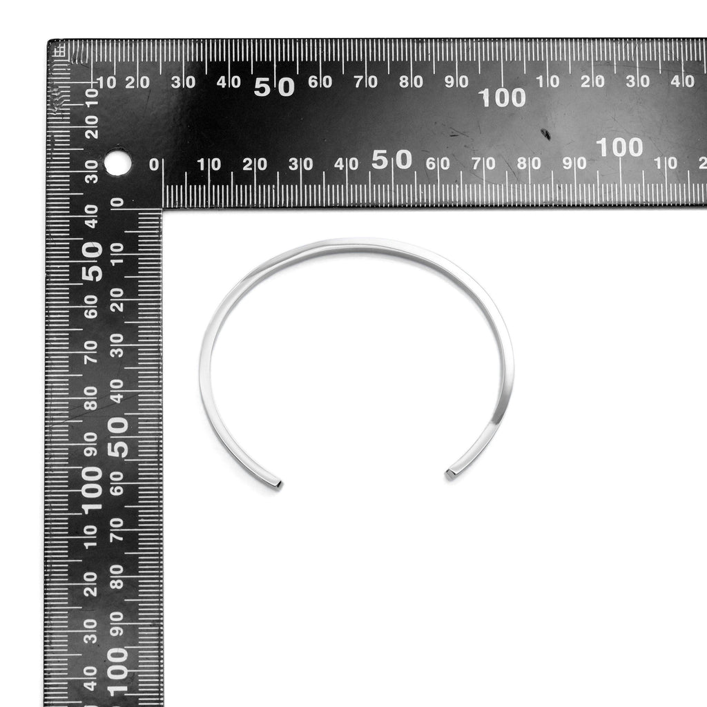 Silver Mother of Pearl thin Bangle Adjustable Bracelet, Sku#LX616