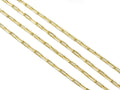 18K Gold Color Thick Link Paperclip Chain by Yard, sku#LS02
