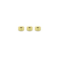 Matte Brushed Gold Donut Spacer Beads, Sku#A201