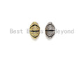 CZ Pave Saucer Shape Spacer, Men's Jewerly Findings, sku#Z930