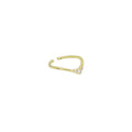 Dainty round CZ chevron point Ring, Sku#LK946