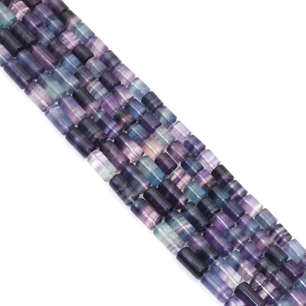 Genuine Fluorite Smooth Tube Beads, 8x10mm/8x15mm, Sku#U1564