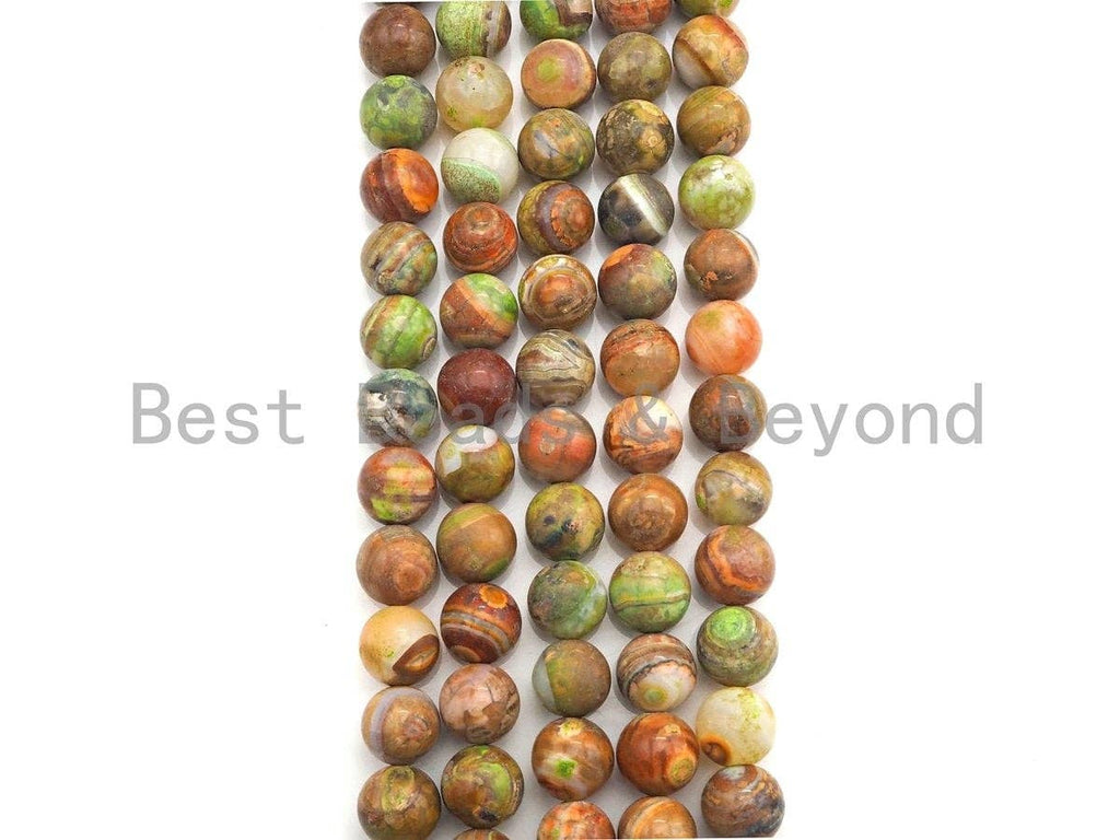 NEW COLOR!!! Natural Banded Agate Beads, 8mm/10mm Round Green Brown Agate, 15.5" Full Strand, sku#U853