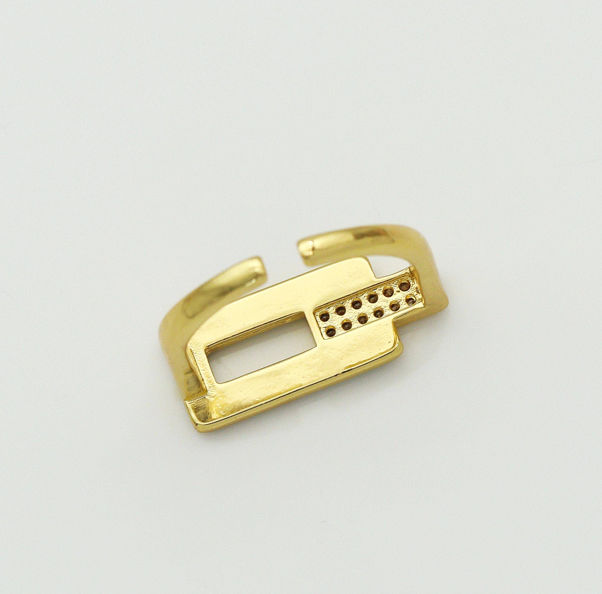 CZ Turquoise Adjustable Ring, Sku#O103