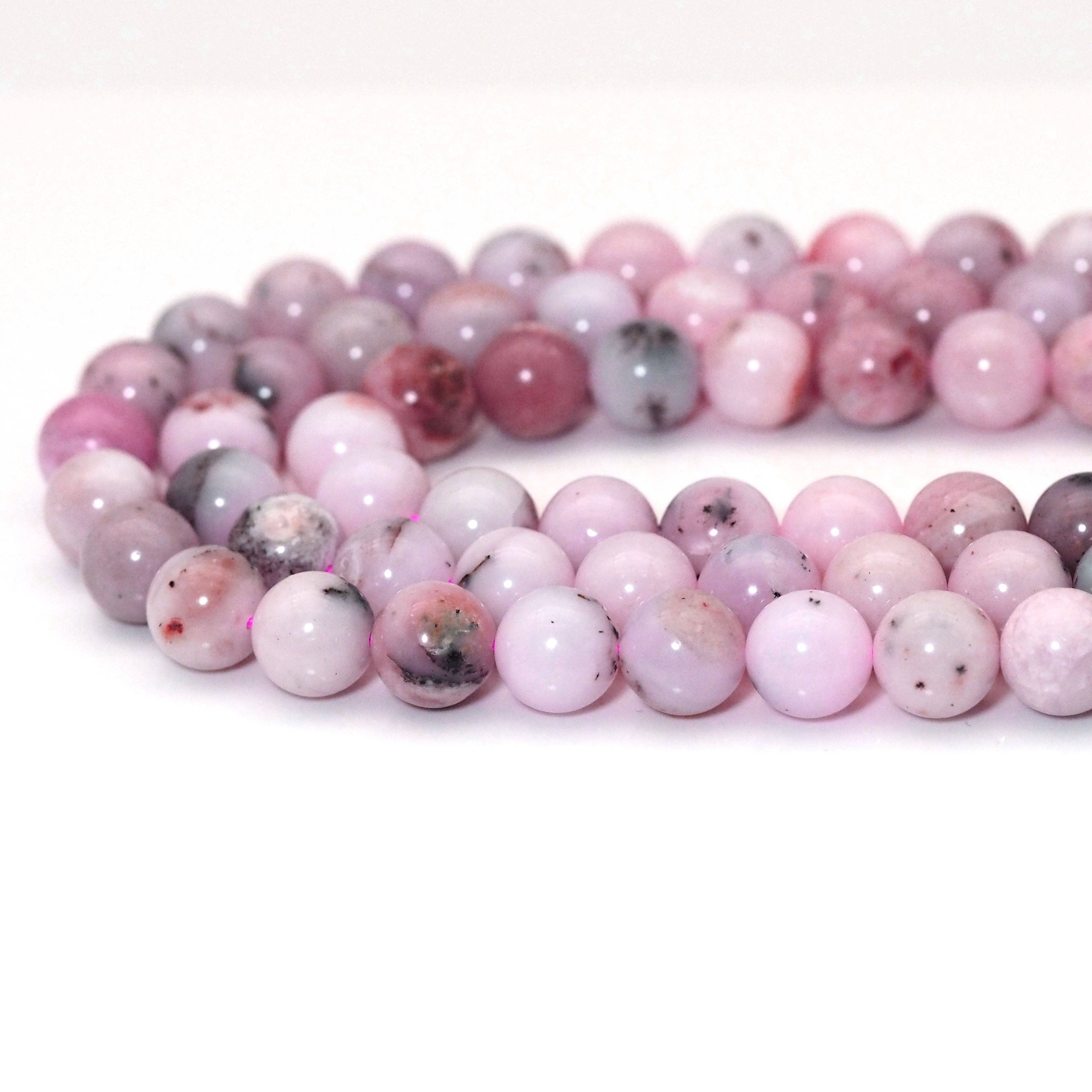 Genuine Pink Opal, 6mm/8mm/10mm Round Smooth Beads, Sku#U1620
