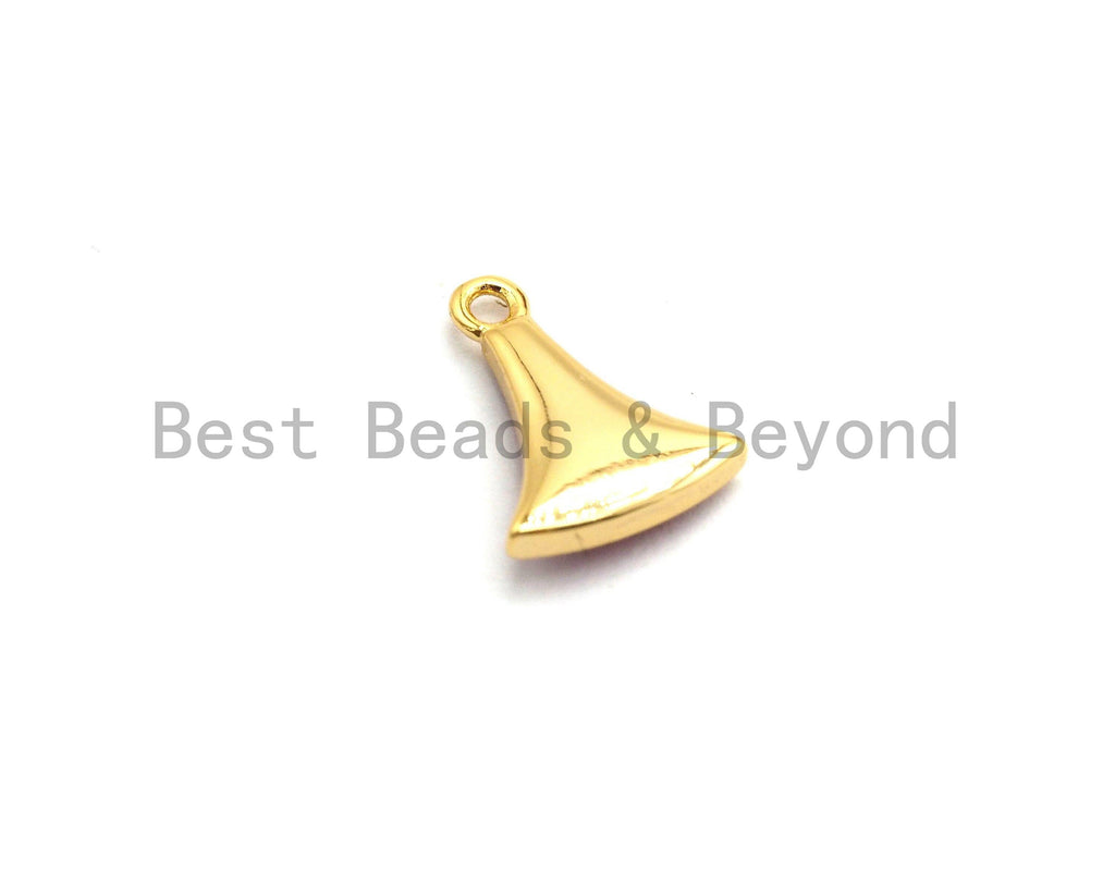 100% Natural Hot Pink Fan-Shaped Shell Pendant, Silver/Gold Plated,  Fuchsia Shell  Pendant, Natural Shell Findings, 9x12mm,SKU#Z305