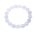 Mystic White Agate Round Faceted Stretchy Bracelet, 8mm/10mm/12mm, Sku#EF303
