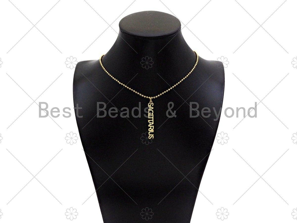 Constellation Word Shape Pendant/Charm, 18K Gold Filled Charm, Necklace Bracelet Charm Pendant,7x45mm,Sku#Z1367
