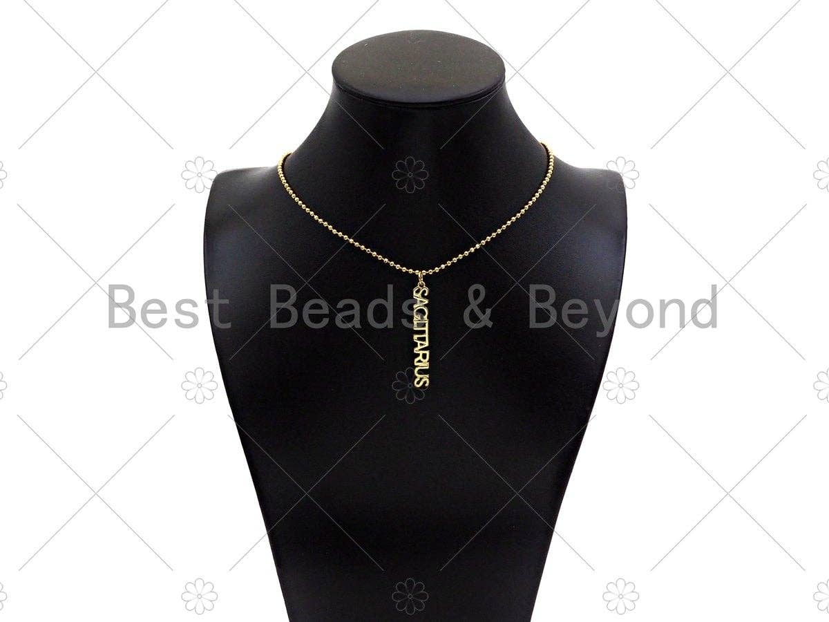 Constellation Word Shape Pendant/Charm, 18K Gold Filled Charm, Necklace Bracelet Charm Pendant,7x45mm,Sku#Z1367