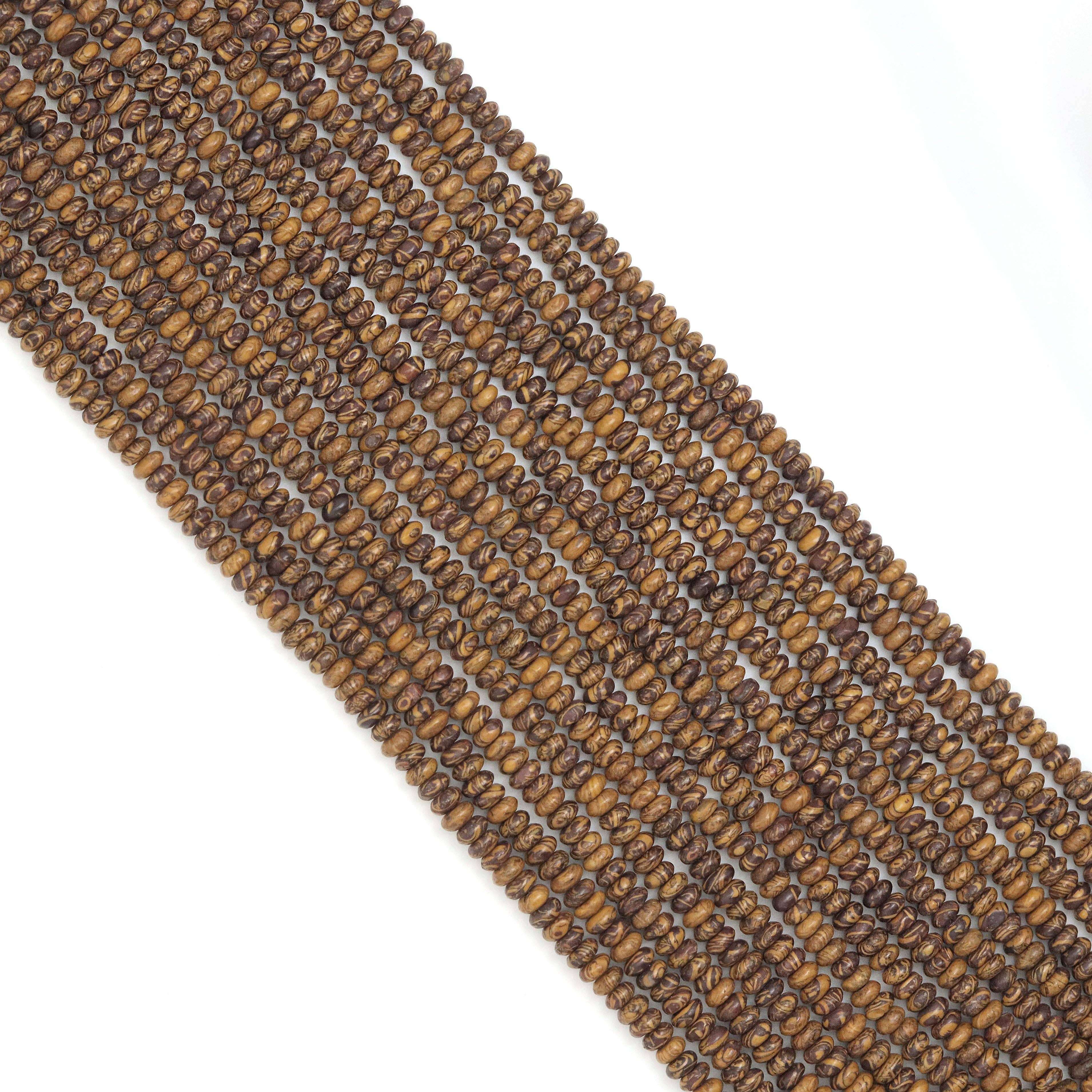 2x4mm Rondelle Smooth Tiger Eye Beads, Sku#U1962