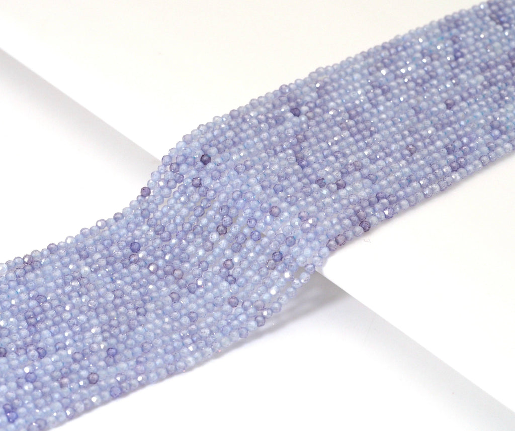 Light Lavender Cubic Zirconia Round Faceted Beads, 2mm/3mm/4mm/, Sku#U1484