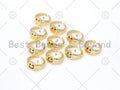 Colorful Enamel Smiley Face Adjustable Ring, Sku#X240