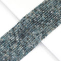 Genuine Blue Tourmaline Faceted Rondelle Beads, Sku#U1697