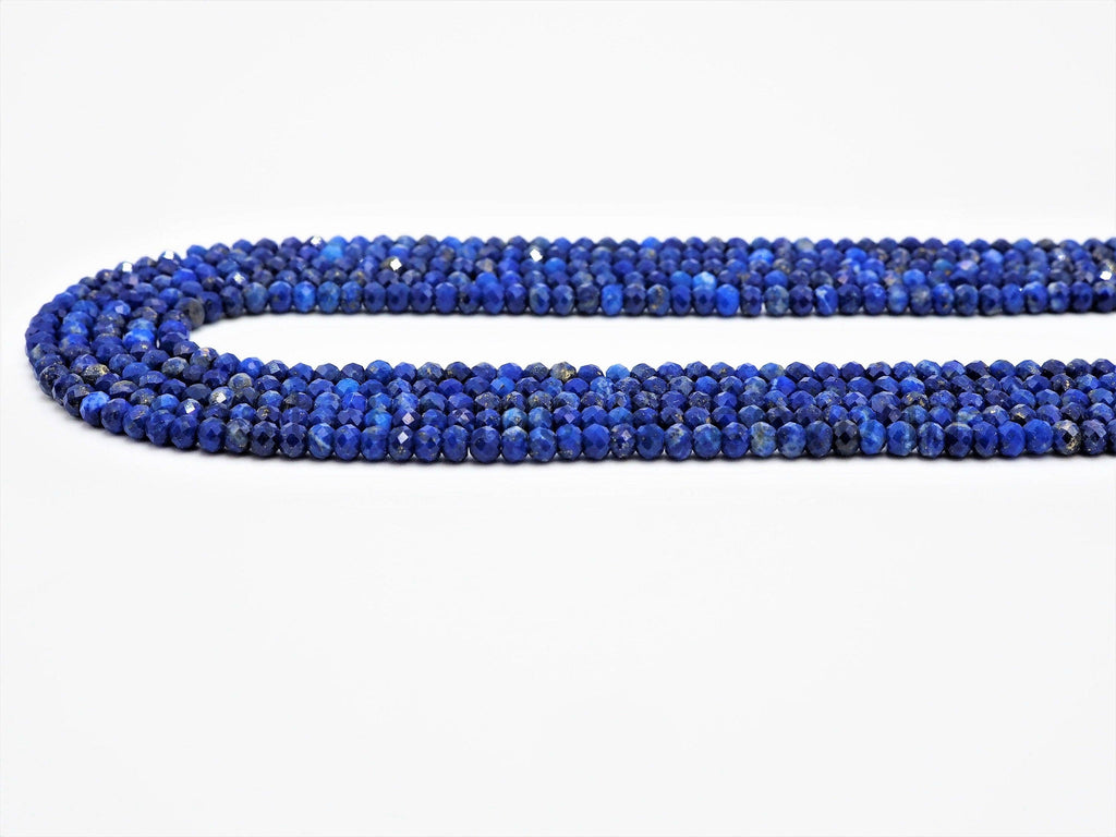 High Quality Natural Lapis Faceted Rondelle Beads,2x3mm bead