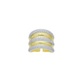 Dual Color CZ Chuny Adjustable Ring, Sku#Y967