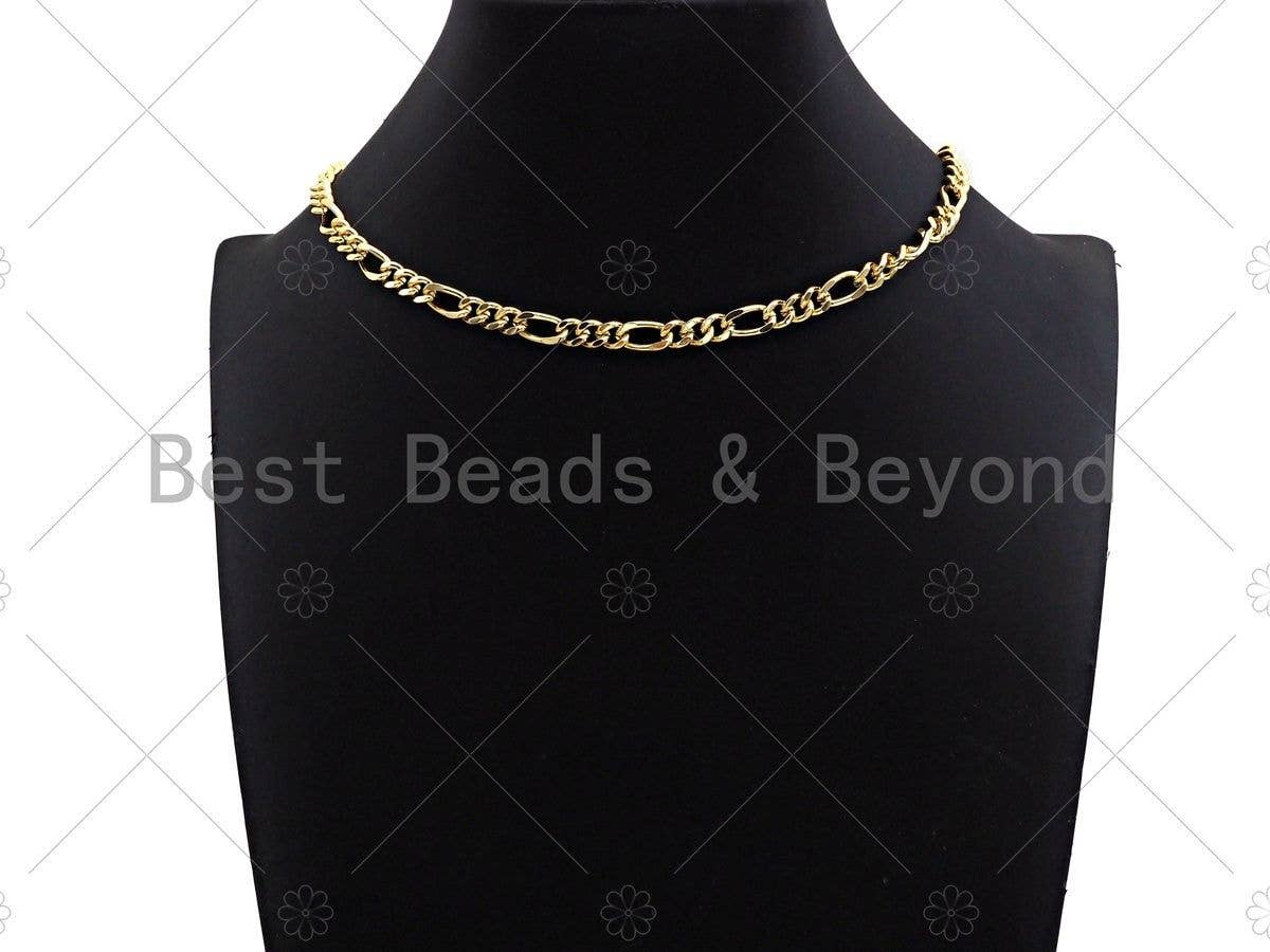 18 Flat Figaro Chain Necklace SKU#LD17