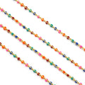 Dainty Colorful Gemstone Chain/Necklace,sku#HX02