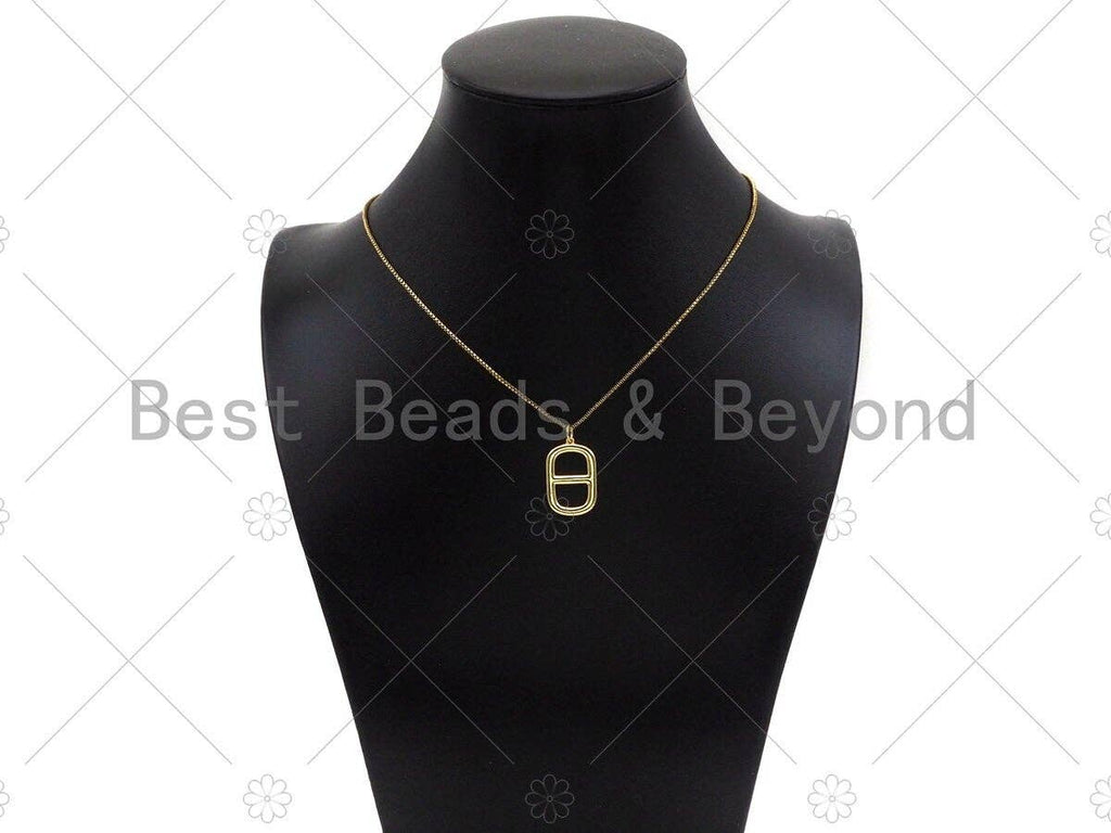 High Polished Can pull Ring Oval Shape Pendant,Dainty Gold/Silver/Rose Gold Charm, Necklace Bracelet Charm Pendant,24x14mm,Sku#Y428